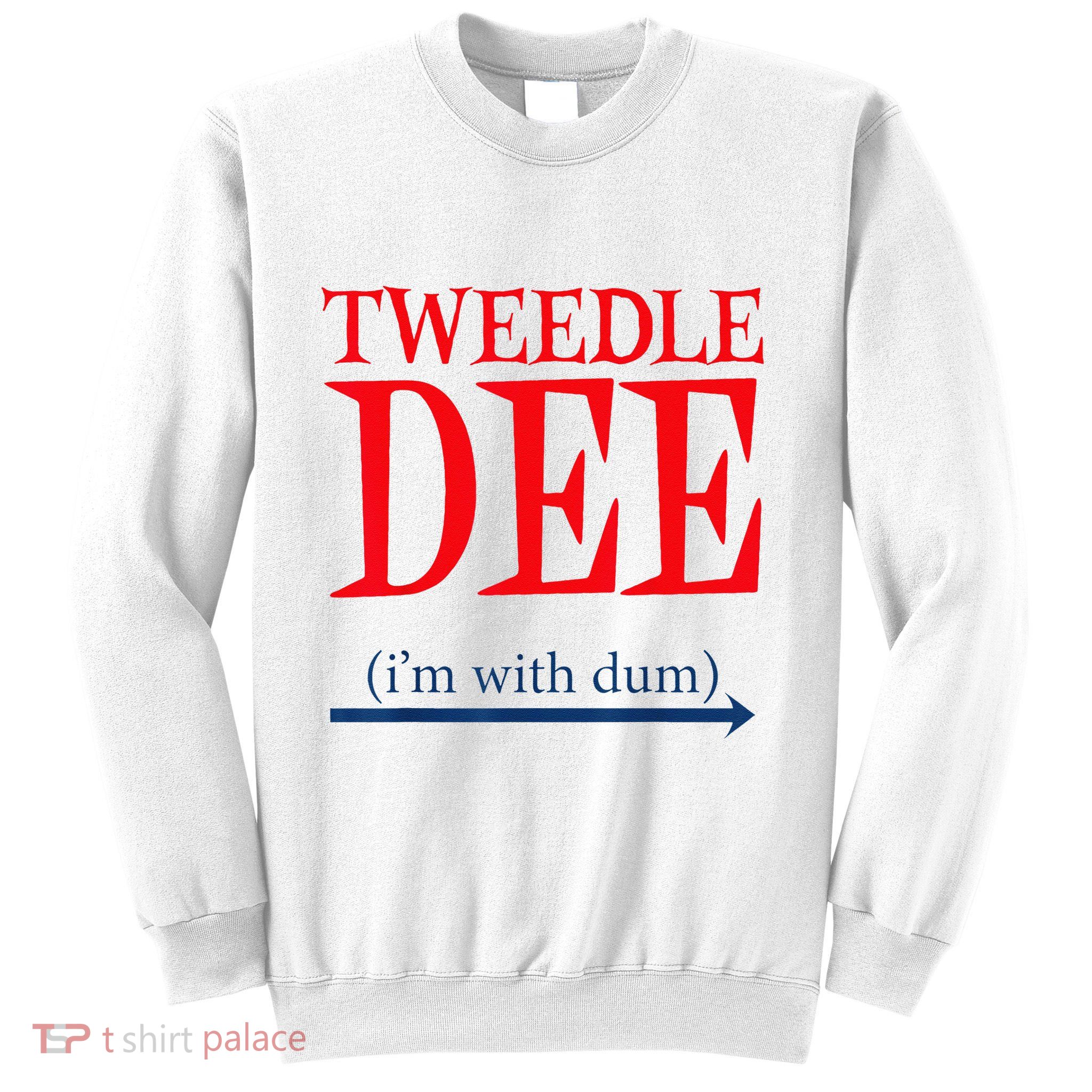 Tweedle Dee Im With Dum Lazy Couple Halloween Sweatshirt