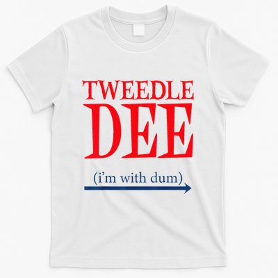 Tweedle Dee Im With Dum Lazy Couple Halloween T-Shirt