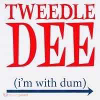 Tweedle Dee Im With Dum Lazy Couple Halloween Bucket Hat