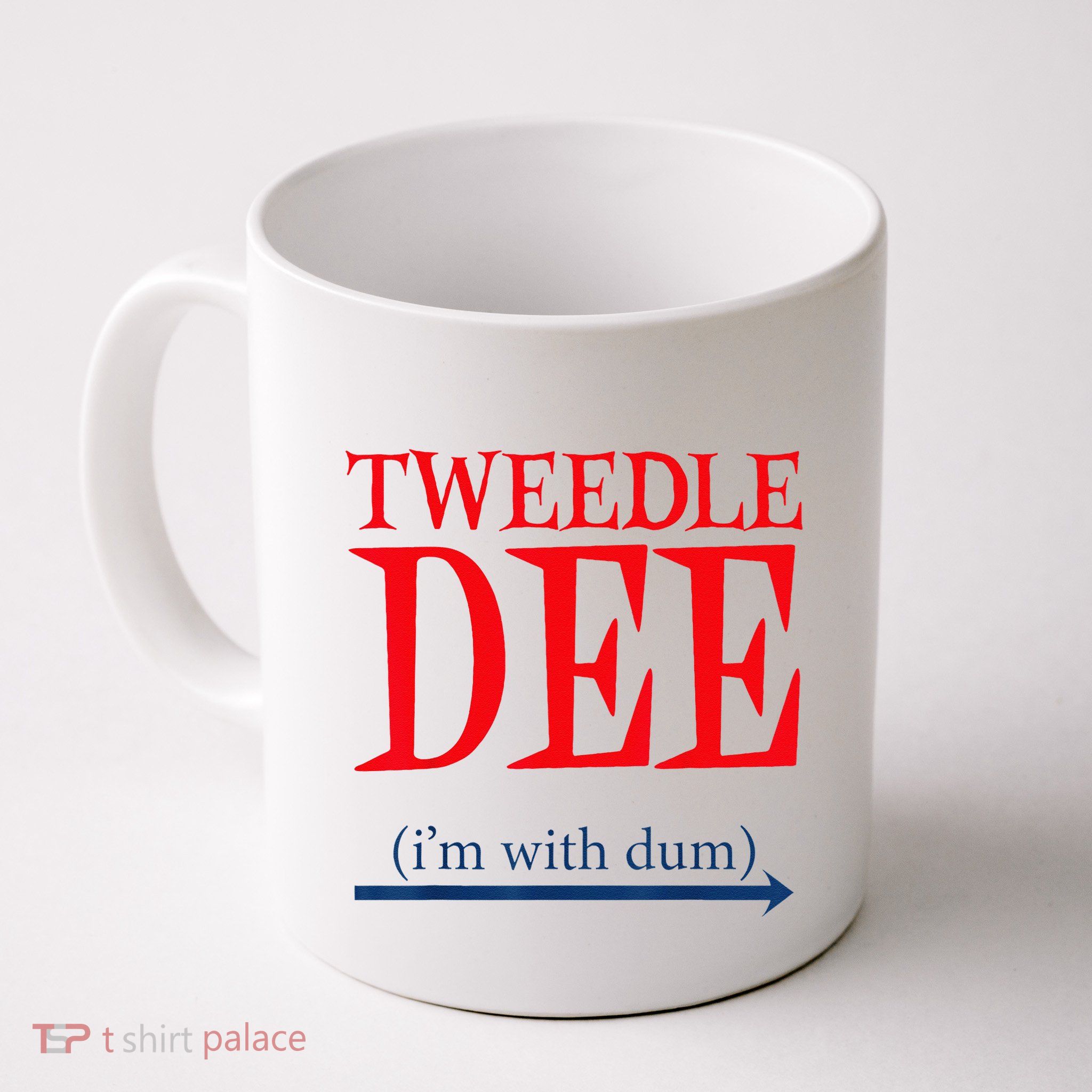 Tweedle Dee Im With Dum Lazy Couple Halloween Mug