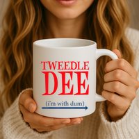Tweedle Dee Im With Dum Lazy Couple Halloween Mug