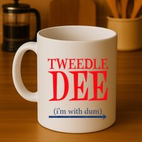 Tweedle Dee Im With Dum Lazy Couple Halloween Mug