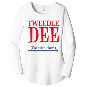 Tweedle Dee Im With Dum Lazy Couple Halloween Women's Perfect Tri Tunic Long Sleeve Shirt