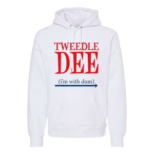 Tweedle Dee Im With Dum Lazy Couple Halloween Premium Hoodie