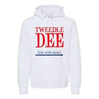 Tweedle Dee Im With Dum Lazy Couple Halloween Premium Hoodie