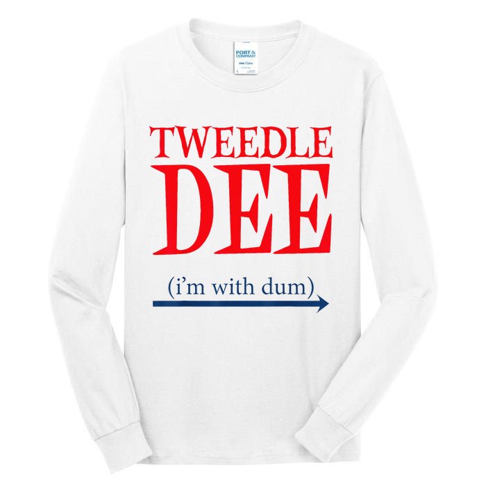 Tweedle Dee Im With Dum Lazy Couple Halloween Tall Long Sleeve T-Shirt