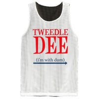 Tweedle Dee Im With Dum Lazy Couple Halloween Mesh Reversible Basketball Jersey Tank