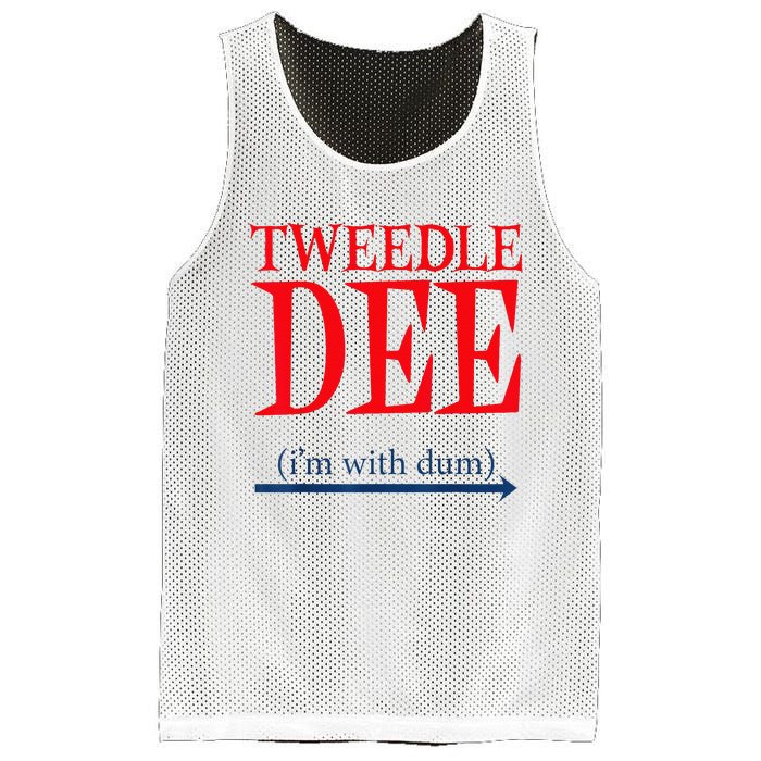 Tweedle Dee Im With Dum Lazy Couple Halloween Mesh Reversible Basketball Jersey Tank