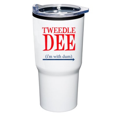 Tweedle Dee Im With Dum Lazy Couple Halloween Tumbler