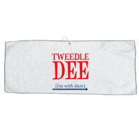 Tweedle Dee Im With Dum Lazy Couple Halloween Large Microfiber Waffle Golf Towel