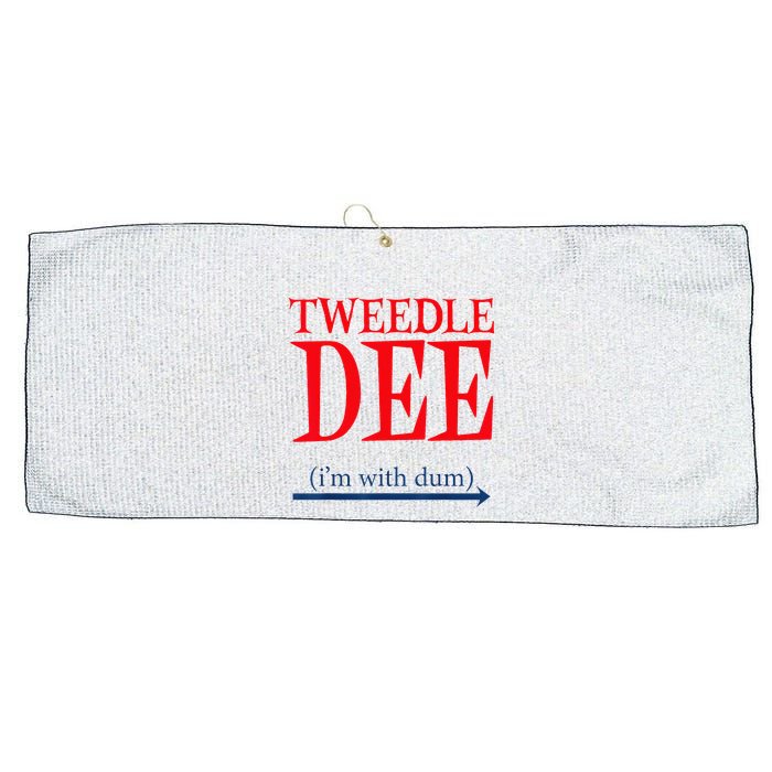 Tweedle Dee Im With Dum Lazy Couple Halloween Large Microfiber Waffle Golf Towel