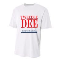 Tweedle Dee Im With Dum Lazy Couple Halloween Youth Performance Sprint T-Shirt