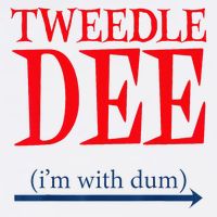 Tweedle Dee Im With Dum Lazy Couple Halloween Youth Performance Sprint T-Shirt