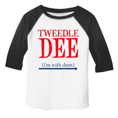Tweedle Dee Im With Dum Lazy Couple Halloween Toddler Fine Jersey T-Shirt