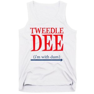 Tweedle Dee Im With Dum Lazy Couple Halloween Tank Top