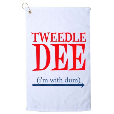 Tweedle Dee Im With Dum Lazy Couple Halloween Golf Towel