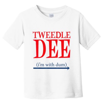 Tweedle Dee Im With Dum Lazy Couple Halloween Toddler T-Shirt