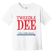 Tweedle Dee Im With Dum Lazy Couple Halloween Toddler T-Shirt