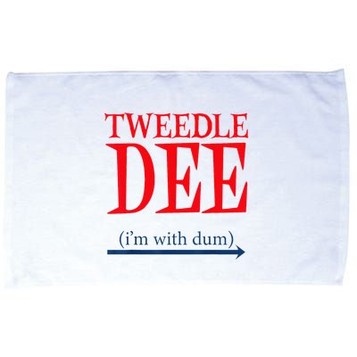 Tweedle Dee Im With Dum Lazy Couple Halloween Microfiber Hand Towel