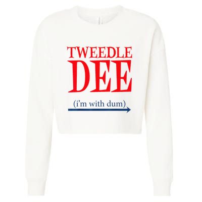 Tweedle Dee Im With Dum Lazy Couple Halloween Cropped Pullover Crew