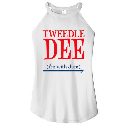 Tweedle Dee Im With Dum Lazy Couple Halloween Women's Perfect Tri Rocker Tank