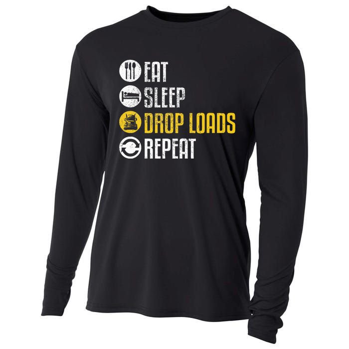 Truck Driver Joke Saying Trucker Cooling Performance Long Sleeve Crew