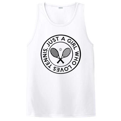 Tennis Design Just A Girl Who Loves Tennis PosiCharge Competitor Tank