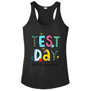 Test Day Just Do Your Best Testing Day Staar Teacher Student Ladies PosiCharge Competitor Racerback Tank