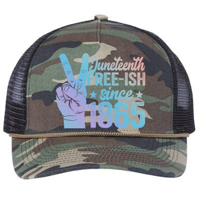 Tie Dye Juneteenth Black History Freegiftish Since 1865 African Gift Retro Rope Trucker Hat Cap