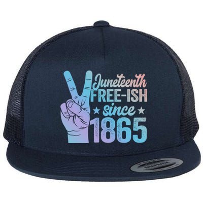 Tie Dye Juneteenth Black History Freegiftish Since 1865 African Gift Flat Bill Trucker Hat