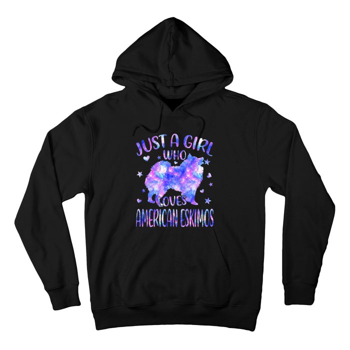 Tie Dye Just A Who Loves American Eskimos Dog Lover Hoodie