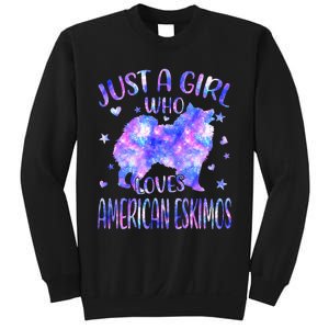 Tie Dye Just A Who Loves American Eskimos Dog Lover Sweatshirt