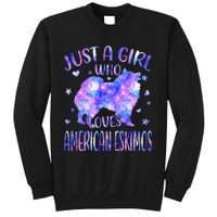 Tie Dye Just A Who Loves American Eskimos Dog Lover Sweatshirt