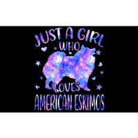 Tie Dye Just A Who Loves American Eskimos Dog Lover Bumper Sticker