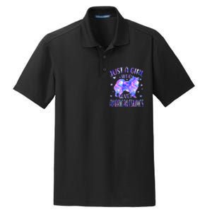 Tie Dye Just A Who Loves American Eskimos Dog Lover Dry Zone Grid Polo