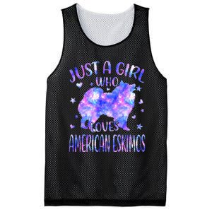 Tie Dye Just A Who Loves American Eskimos Dog Lover Mesh Reversible Basketball Jersey Tank