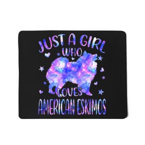 Tie Dye Just A Who Loves American Eskimos Dog Lover Mousepad