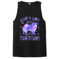 Tie Dye Just A Who Loves American Eskimos Dog Lover PosiCharge Competitor Tank