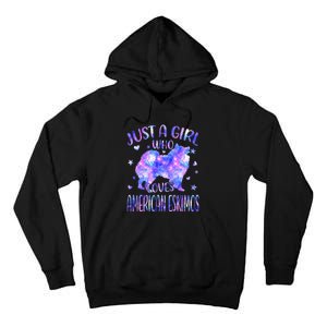 Tie Dye Just A Who Loves American Eskimos Dog Lover Tall Hoodie