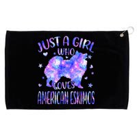 Tie Dye Just A Who Loves American Eskimos Dog Lover Grommeted Golf Towel