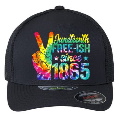 Tie Dye Juneteenth Black History Freegreat Giftish Since 1865 African Cool Gift Flexfit Unipanel Trucker Cap