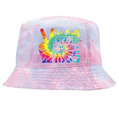 Tie Dye Juneteenth Black History Freegreat Giftish Since 1865 African Cool Gift Tie-Dyed Bucket Hat