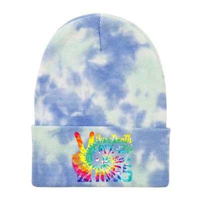 Tie Dye Juneteenth Black History Freegreat Giftish Since 1865 African Cool Gift Tie Dye 12in Knit Beanie