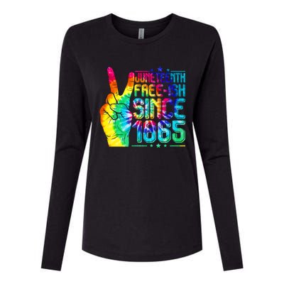 Tie Dye Juneteenth Freecool Giftish Since 1865 Black History Melanin Funny Gift Womens Cotton Relaxed Long Sleeve T-Shirt