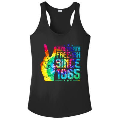 Tie Dye Juneteenth Freecool Giftish Since 1865 Black History Melanin Funny Gift Ladies PosiCharge Competitor Racerback Tank