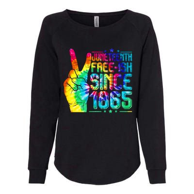 Tie Dye Juneteenth Freecool Giftish Since 1865 Black History Melanin Funny Gift Womens California Wash Sweatshirt