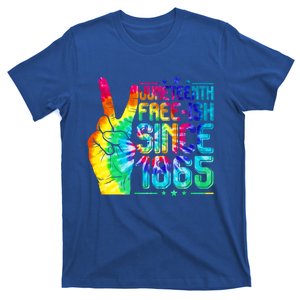 Tie Dye Juneteenth Freecool Giftish Since 1865 Black History Melanin Funny Gift T-Shirt