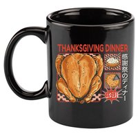 Thanksgiving Dinner Japanese 11oz C Handle Ceramic Mug
