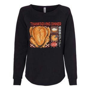 Thanksgiving Dinner Japanese Womens California Wash Sweatshirt