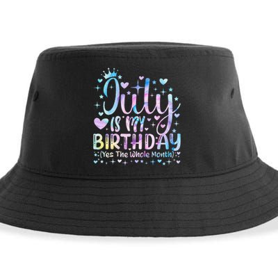 Tie Dye July Is My Birthday Yes The Whole Month Funny Sustainable Bucket Hat